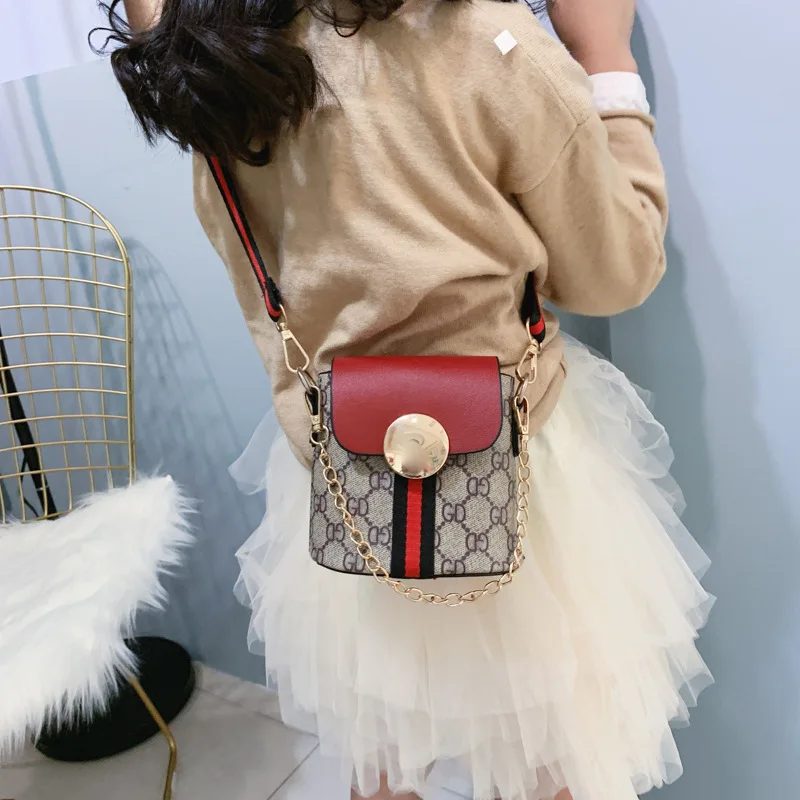 

New Style Fashion Korean Style GD Material Small round Buckle Girls Children Concave Modeling Mini Purse Shoulder Bag WOMEN'S Ba