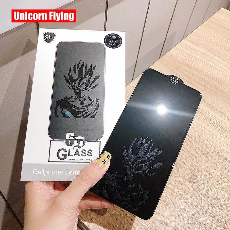 

LinXiang Invisible Anime Dragon Ball Saiyan Goku 6D Tempered Glass Screen Protector For iPhone 6 6s 7 8 Plus X XR XS Max 11 Pro