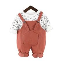 New Spring Baby Fashion Clothes Children Boy Girls Cartoon T Shirt Pants 2Pcs/sets Autumn Kids Infant Clothing Toddler Tracksuit