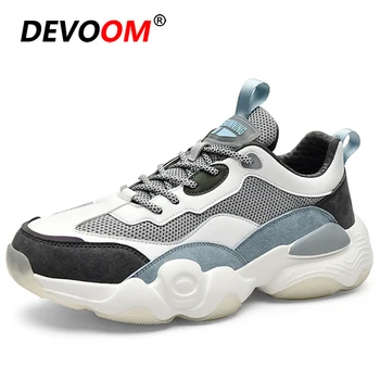 

2020 Summer Running Shoes For Men Sport Shoes Breathable Mesh White Chunky Sneakers Men Jogging Athletic Shoes Footwear Triple s