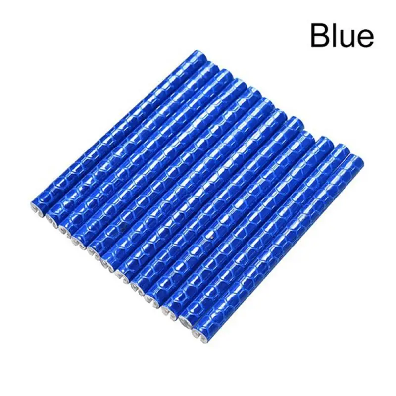 blue Светильник для велосипеда, 12 шт., для горного велосипеда, для езды на велосипеде, обод колеса, крепление спицы Предупреждение льная лента, отражатель, велосипедный светильник - Цвет: blue