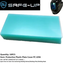 Couvercle de plaque de protection en plastique, lentille de casque de soudage, assombrissement solaire automatique, filtre de soudage, masque de soudage, 10 pièces 