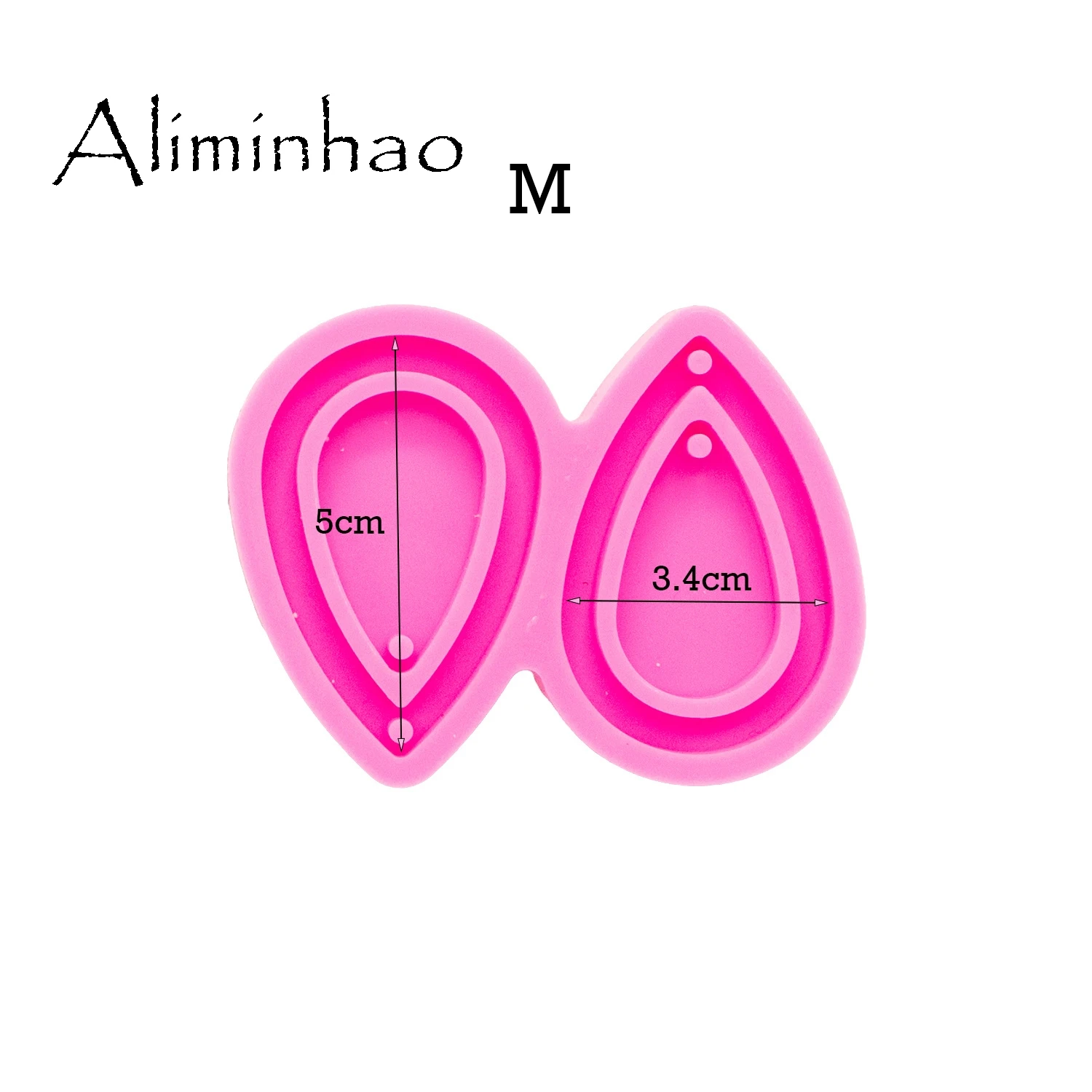 DY0273 Shiny S M L tear drop hoop earrings Handmade DIY epoxy mould Silicone Molds women