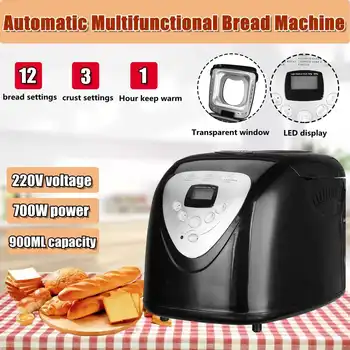 

Bread Machine LCD Fully Automatic Small Multi-function mini Intelligent Toaster Bread Maker Ferment Flour Maker 700W 220V