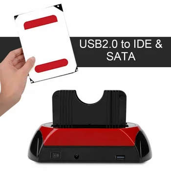 

Dock HDD Docking Station 2.5/3.5in IDE SATA USB 2.0 Dock HUB Dual HDD Hard Drive Disk Docking Station