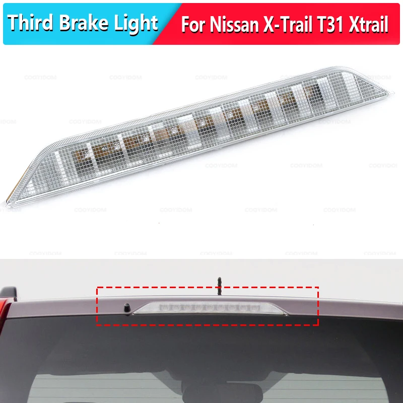 Rear Third Brake Light For T31 Nissan X-trail Xtrail 2009 2010 2011 2012 2013 additional stop signal t31 xtrail light | Автомобили и