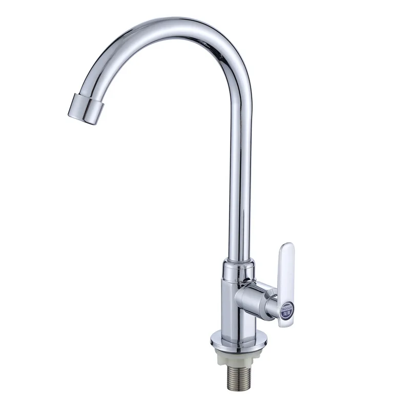

Kitchen Single Cold Faucet Copper Ceramic Core Single Cold Vertical Tap Washing Basin Wash Basin Rotatable Tap