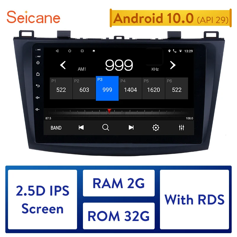 Seicane 9 дюймов Android 10 0 2.5D IPS экран автомобильное радио головное устройство для 2009 2010