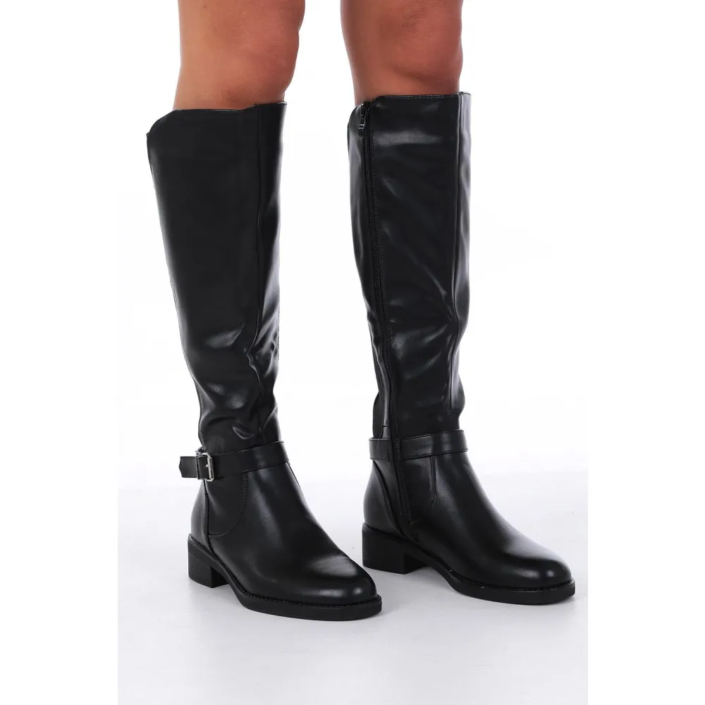 

[GOGD]2019 Women Boots Heighten Platforms Thigh High Girl's Wedge Winter Suede Matte Boots lace up