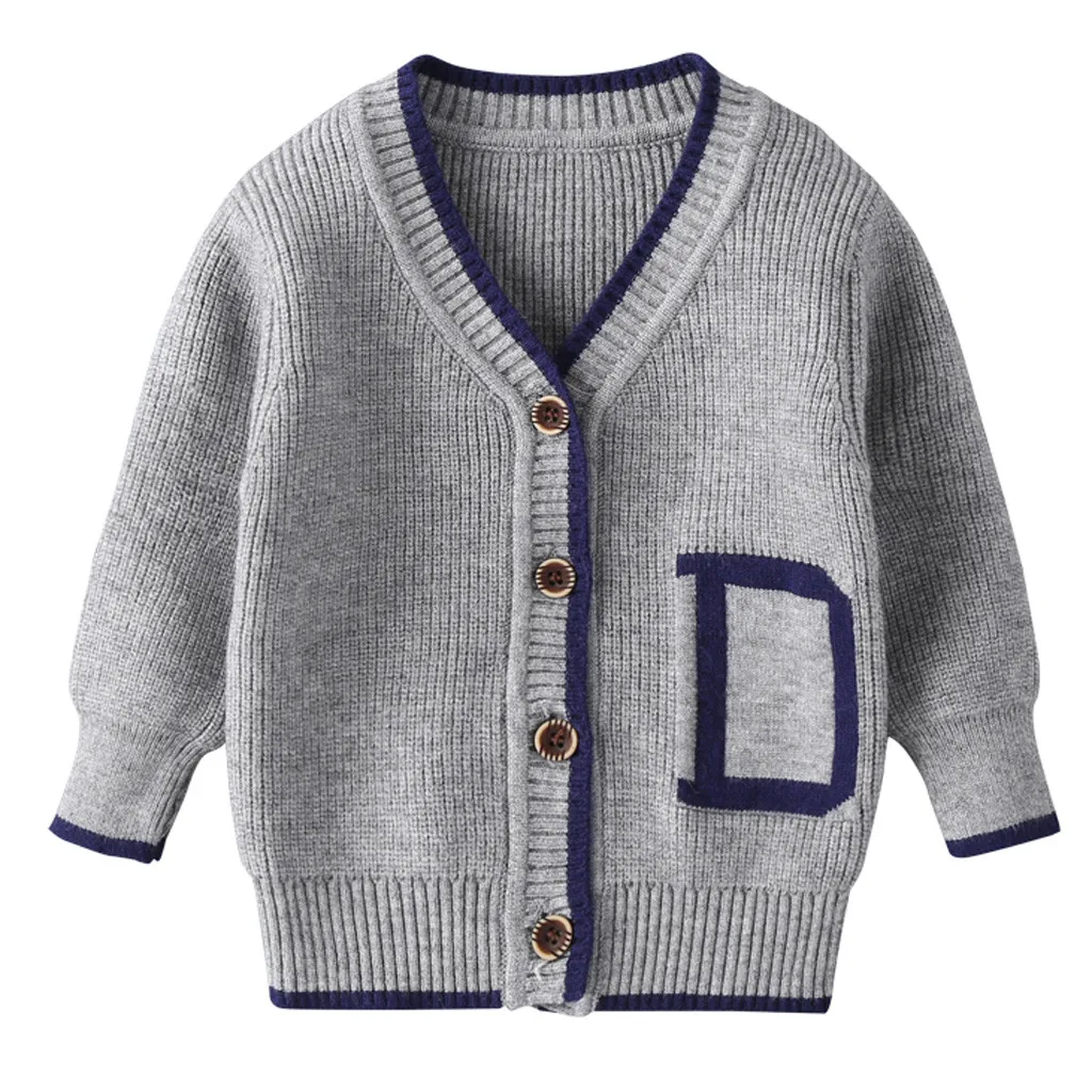 Toddler Kids Baby Girls Boy Winter Jacket Warm Coat Knit Crochet Outwear Sweater Children Clothing Boys Girls Knitted Cardigan