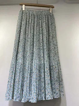 

Women Skirt Spring / Summer 2020 Skirt Casual High Waist Daisy Floral Skirt Mid-length A-line Chiffon Skirt