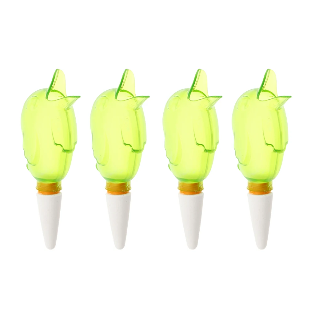 

4x Automatic Watering Globe Plant Water Bulbs Bird Shape Clear Flower Bottle with Terracotta Tail