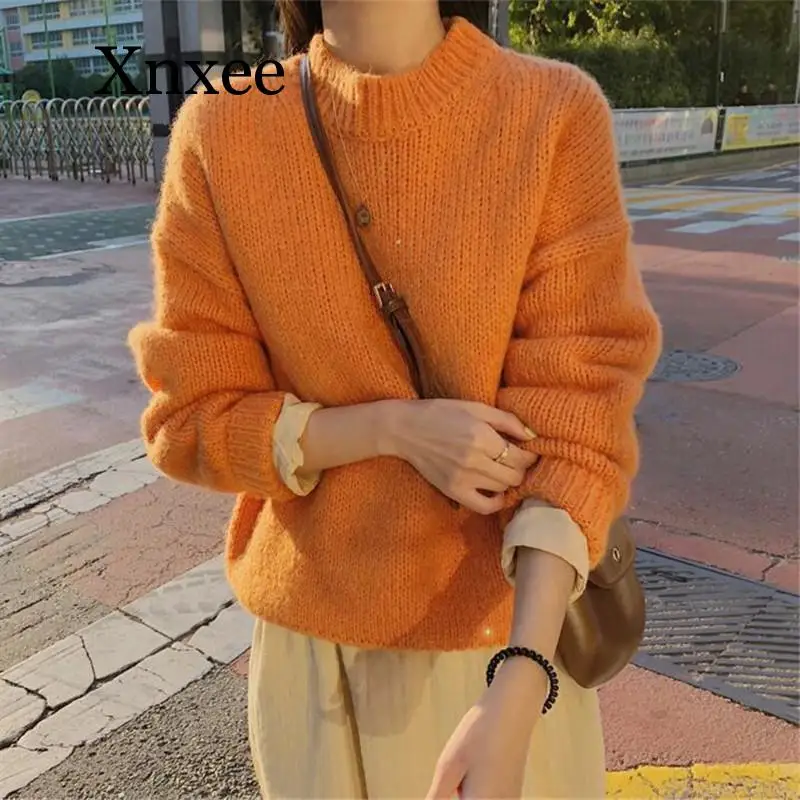 Thickening Low temperature Sweater Women 2020 Autumn Winter Solid O Neck Pullover Sweaters Knitted Long Sleeve Jumpers Casual Thickening Low temperature Sweater Women 2020 Autumn Winter Solid O Neck Pullover Sweaters Knitted Long Sleeve Jumpers Casual