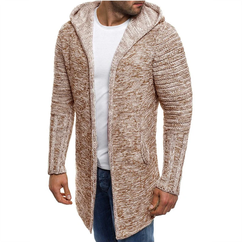 New arrival mens fashion sweater casual cardigan men winter hooded neck solid color quality knitted brand male sweaters New arrival mens fashion sweater casual cardigan men winter hooded neck solid color quality knitted brand male sweaters