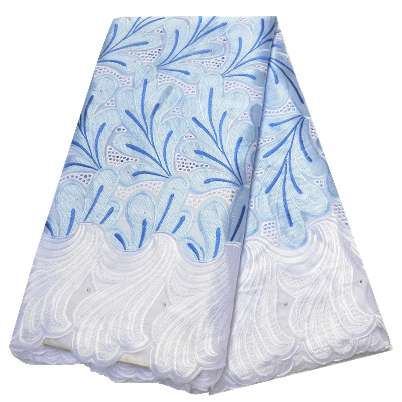Синий/Белый дизайн Африканский шнур кружевная ткань швейцарская вуаль кружева вышитые французские сетчатые кружева ткань с камнями для свадьбы