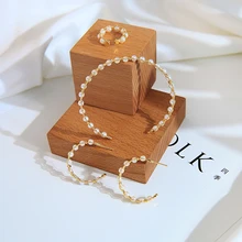 Bohemia yeni varış daire akrilik damla küpe bileklik yüzük kadınlar için el yapımı basit tasarım kore sevimli sevimli hediye takı(China)