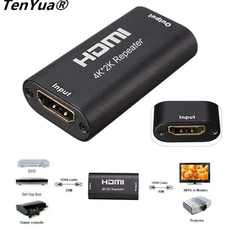 

Mini 1080P 4K*2K HDMI Extender Repeater 3D HDMI Adapter Signal Amplifier Booster 4.95Gbps Over Signal HDTV AH131+ HDMI Extender