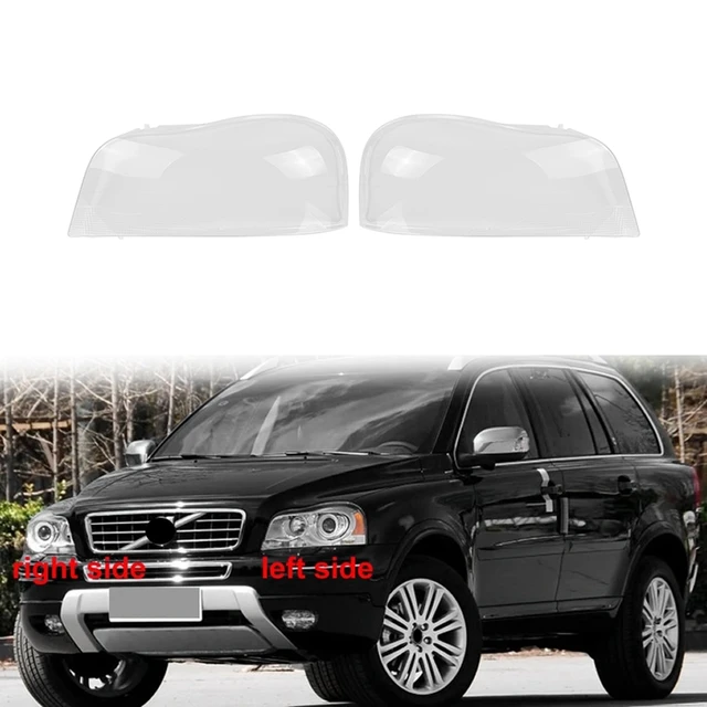 2PCS for Volvo XC90 2004-2013 Headlight Shell Lamp Shade Transparent Lens  Cover Headlight Cover, Right