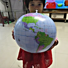 Надувной глобус, 16 дюймов, карта, мяч для обучения в области географии, обучающий, мир, земля, океан, пляжный мяч, детские развивающие принадлежности для географии