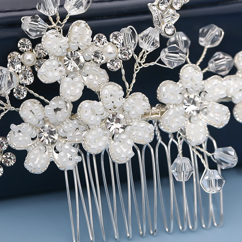 Заколка стразы для волос с кристаллами и жемчугом|rhinestone wedding|wedding hair cliphair ornaments |