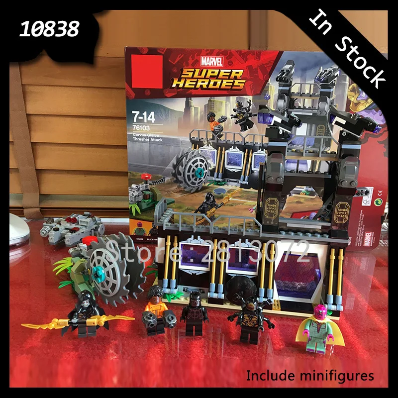 

In Stock 76103 Marvel superheroes Corvus Glaive Thresher Attack 10838 416Pcs Star Series Wars Building Blocks Toys Avengers 4