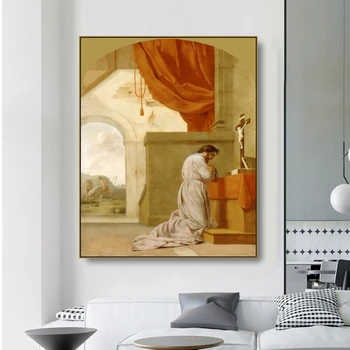 

Cassisy《Life of Saint Bruno: Saint Bruno in prayer》Le Sueur Canvas Oil Painting Poster Picture Wall Decor Modern Home Decoration