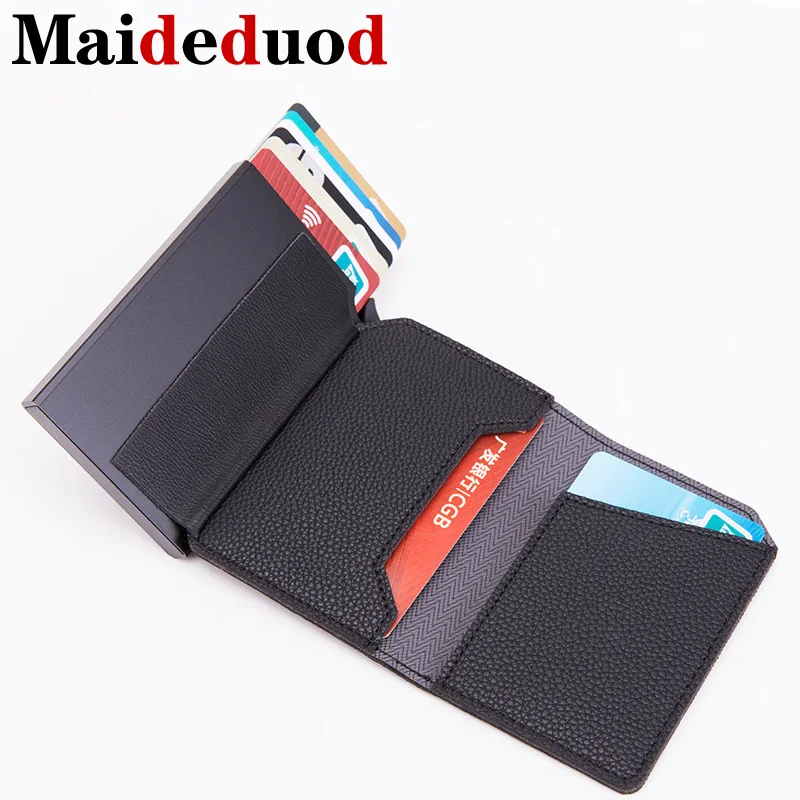 

2019 Multi Smart Wallet Carbon Fiber Anti-theft Card Holder RFID Pop-up Clutch Multi Men and Women Unisex Card Case
