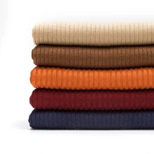 Не скатывающаяся шерстяная вискозная ткань в рубчик для шитья свитеров и пуловеров 50*155 см/штука