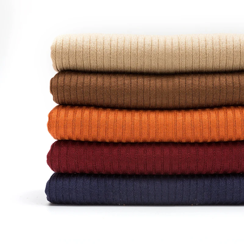 Anti Pilling Wool Viscose Fabric Rib For Sewing Sweaters And Pullover