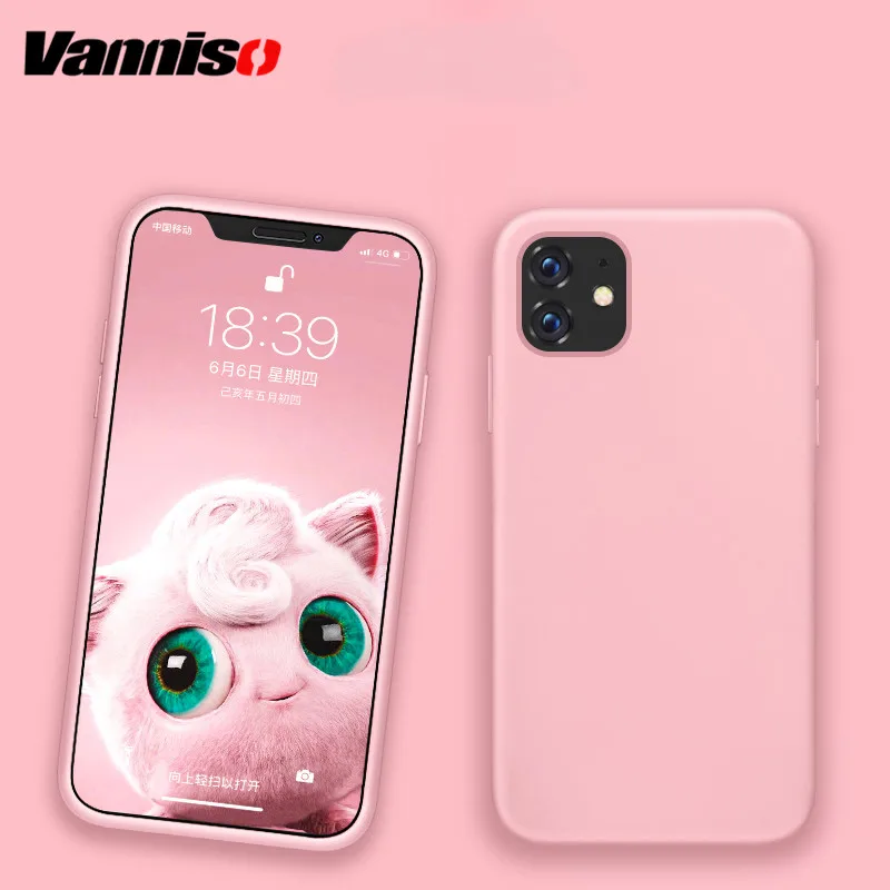 

Original Silicone Cases For iphone 11 Xs max XR 7 8 plus 11Pro max Ultra-thin Cases For iphone X 7 6s 11Pro full cover Official