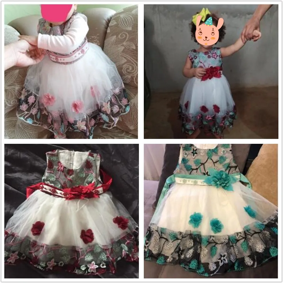 Розничная ; разноцветное кружевное платье с цветочным рисунком для маленьких девочек; элегантное платье-пачка с вышивкой; кружевное платье принцессы с цветочным рисунком для малышей; L5045XZ