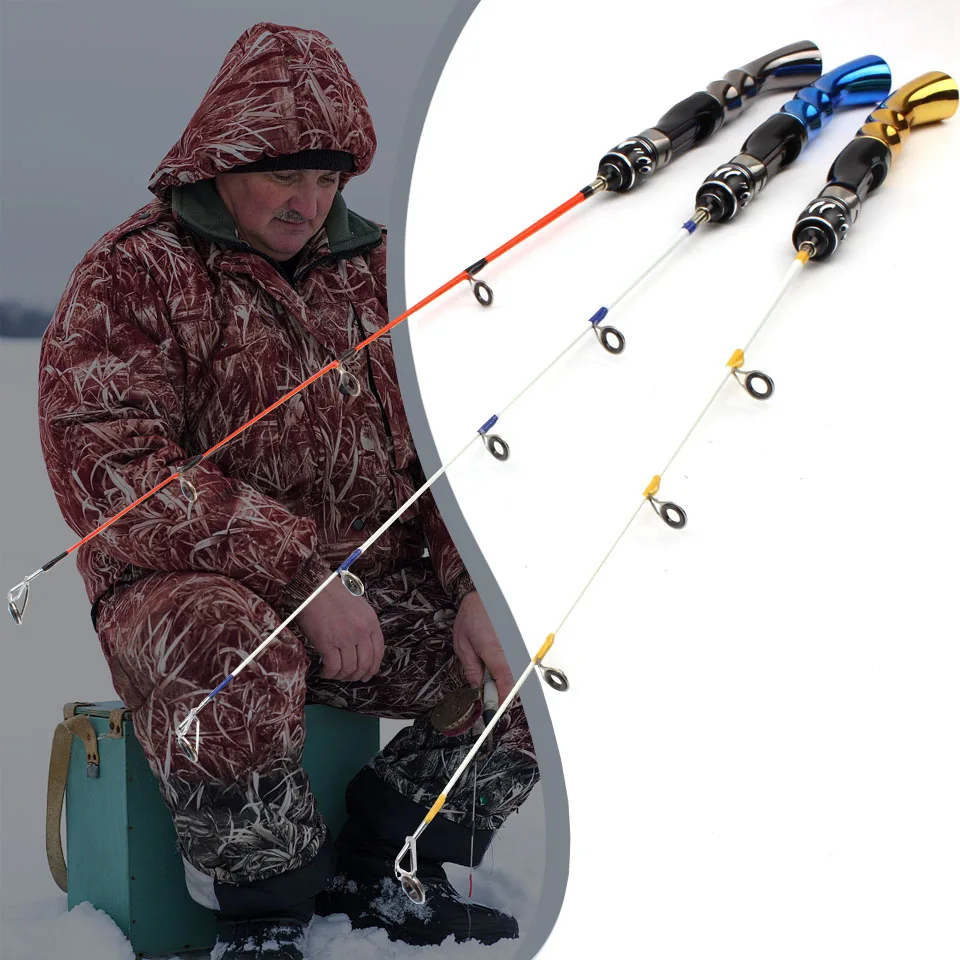 Promotion! 60cm 2 sections Ice Fishing Rod Winter Fishing Pole Fishing