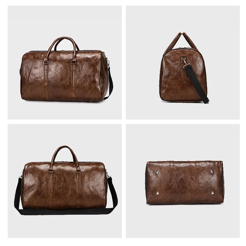 WOBAG Модная Портативная Женская дорожная сумка из искусственной кожи, Большая вместительная водонепроницаемая сумка для багажа на короткие расстояния, мужская спортивная сумка для фитнеса
