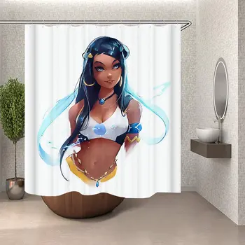 

Black Art Shower Curtain Afro Girl Sexy Girl Japanese Style