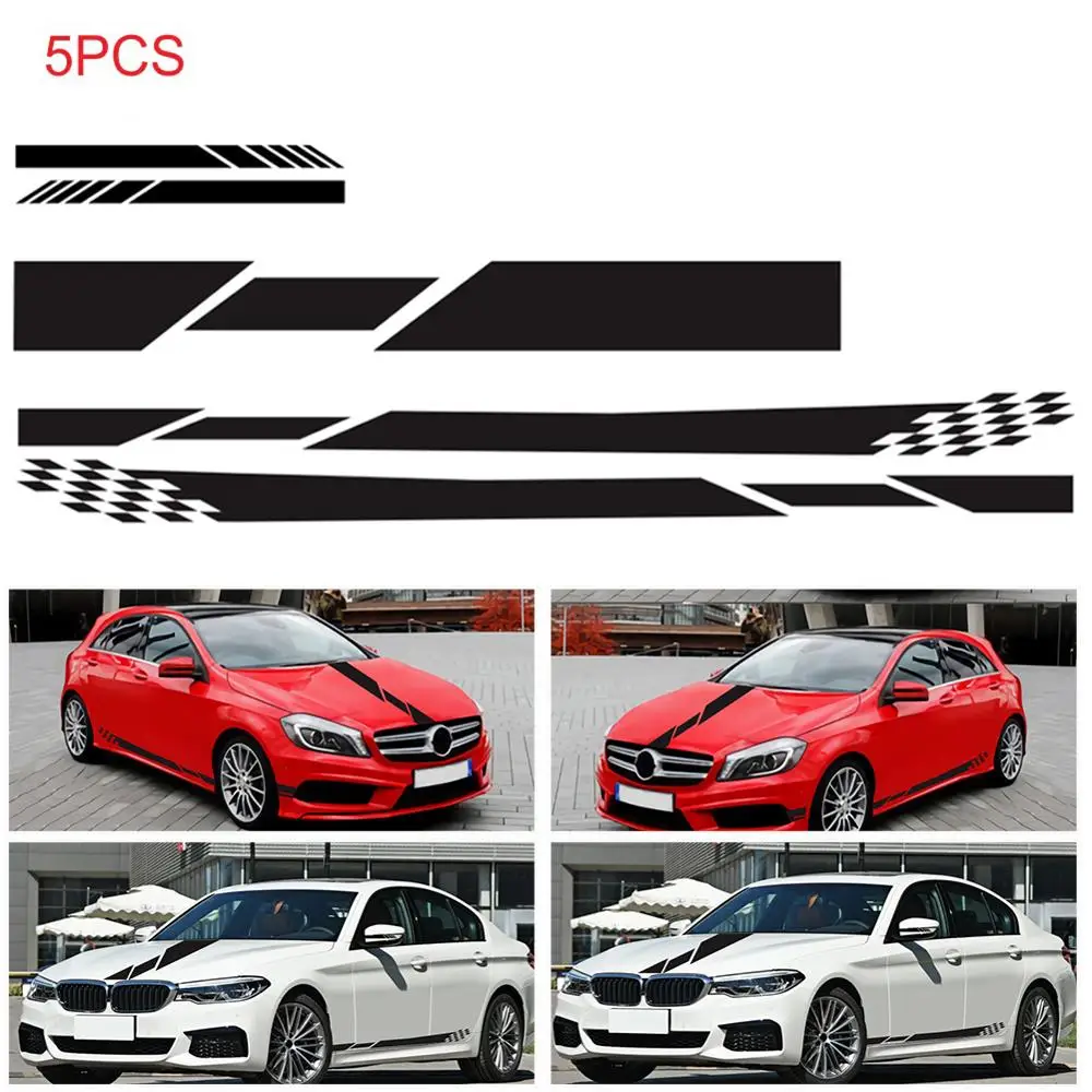 

5pcs Car Stickers and Decals PVC Auto Decals Motorcycle Car Decal self-adhesive Vinyl Decals Car Styling Sticker Anti-Scratch
