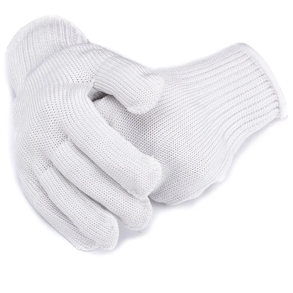 Защитные перчатки с защитой от порезов, защитные перчатки для самозащиты, 5 сорт, проволочные перчатки, усиленные, белые, многоцелевые, износостойкие