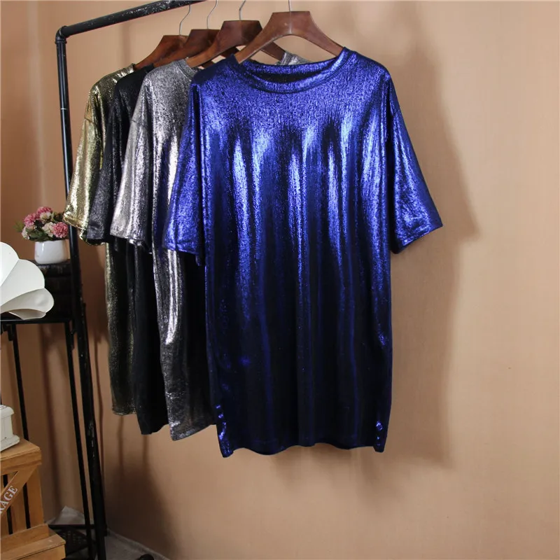 

Bright Top Women Tshirt 2019 Summer New T-shirt Loose Slim Casual Straight Korean Large Size Korean Clothes Punk