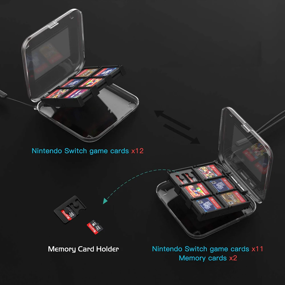 Игровая Карта памяти Micro SD чехол держатель хранение картриджей коробка жесткий корпус 12 в 1 чехол для kingd Nitendo переключатель NS