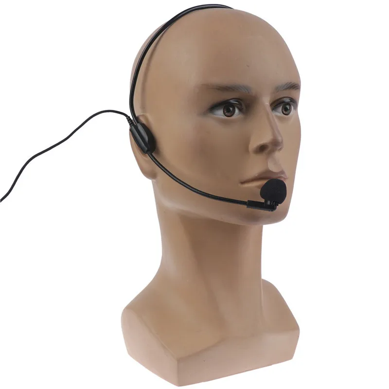 Auriculares de 3,5mm con conector montado en la cabeza, micrófono, guía de habla, micrófono
