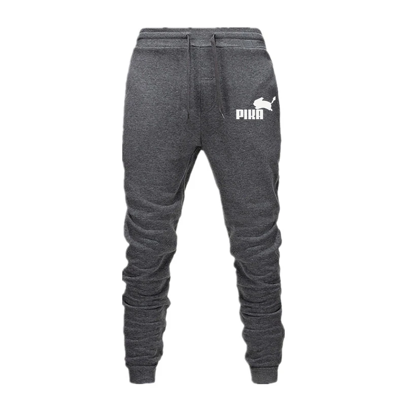 dark gray pants Новинка, брендовый Мужской пуловер с капюшоном, осень/зима, мужские комплекты, Harajuku, аниме, толстовки с Пикачу+ спортивные штаны, комплект из двух предметов, S-3XL - Цвет: dark gray pants