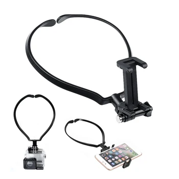

Hands Free Lazy Neck Phone Stand Holder Wearable Smartphone Mount Bracket for GoPro Hero 9 8 7 6 5 Yi Eken Sjcam Accessory