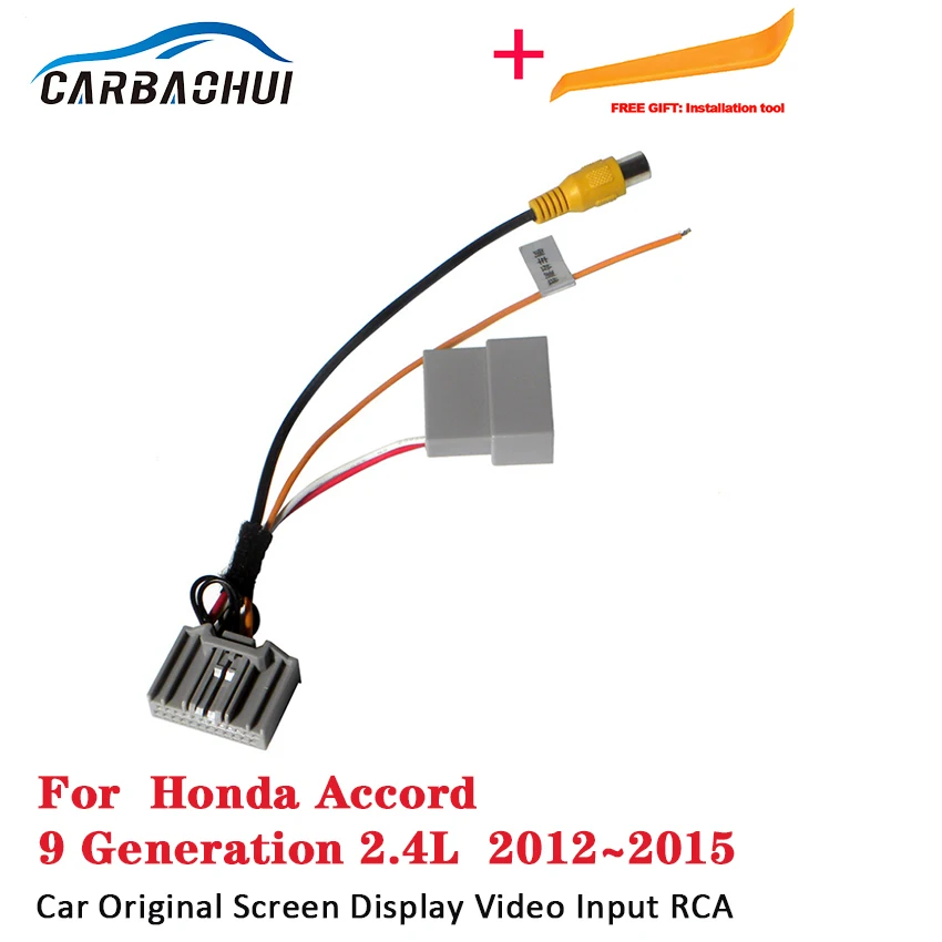 Кабель-адаптер с 24 контактами для Honda Accord 9 2.4L 2012 2013 2014 2015 вход RCA камеры заднего