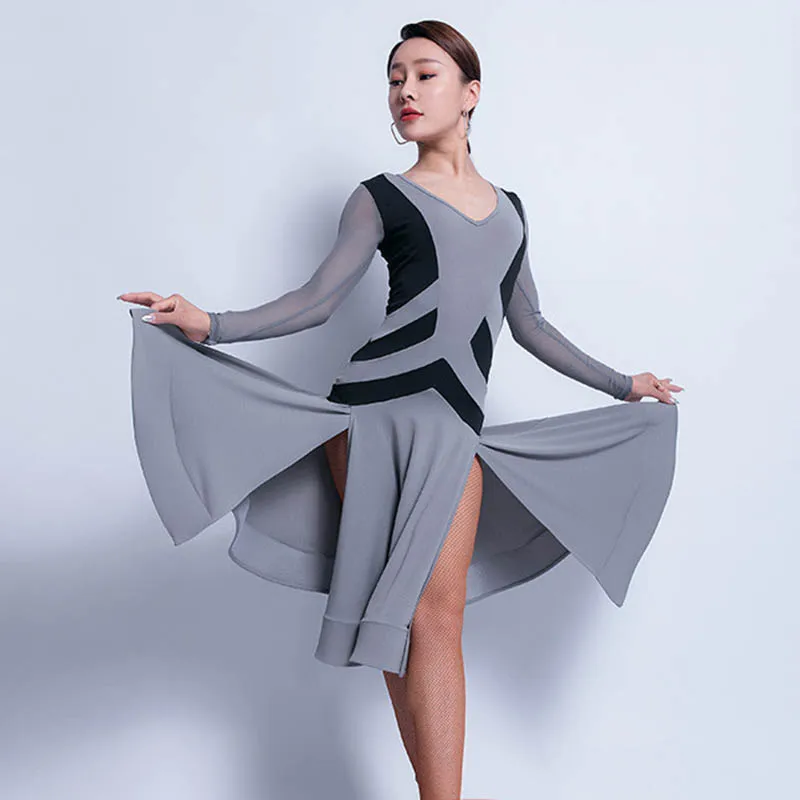 Модное платье для латинских танцев женская одежда бальных танго сальсы ча-самбы