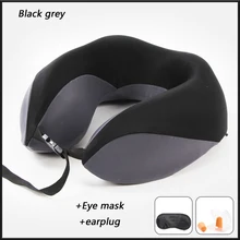 U-shaped Memory Foam Travel Pillow Neck Pillow Soft Head Car Flight Office Rest Support Airplane Travel Headrest Pillow