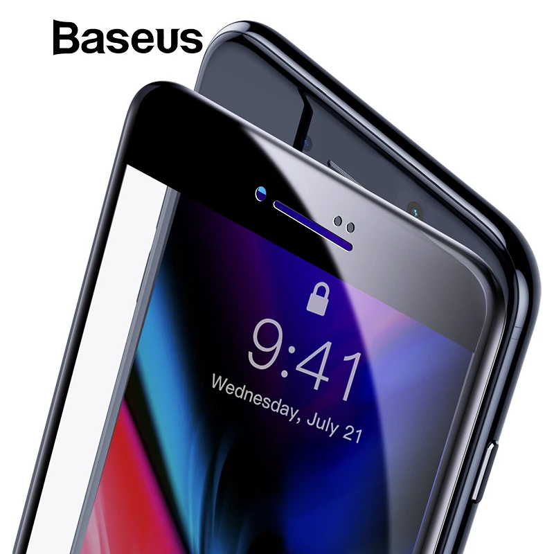 Baseus 0,23 мм закаленное стекло для iPhone 7 8 Plus защита экрана Ультра тонкий 3D Полный экран протектор для iPhone 7 8 стеклянная пленка