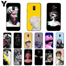 Yinuoda líneas de Arte Abstracto David estético arte pintura funda para teléfono para el modelo samsung galaxy A7 A50 A70 A40 A20 A30 A8 A6 A8 Plus A9(China)