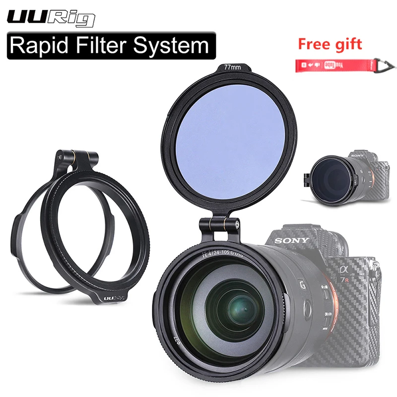 

UURig Updated RFS ND Filter Quick Release Ring New Camera Accessory Quick Switch Bracket DSLR Lens Flip Mount Clip Adapter