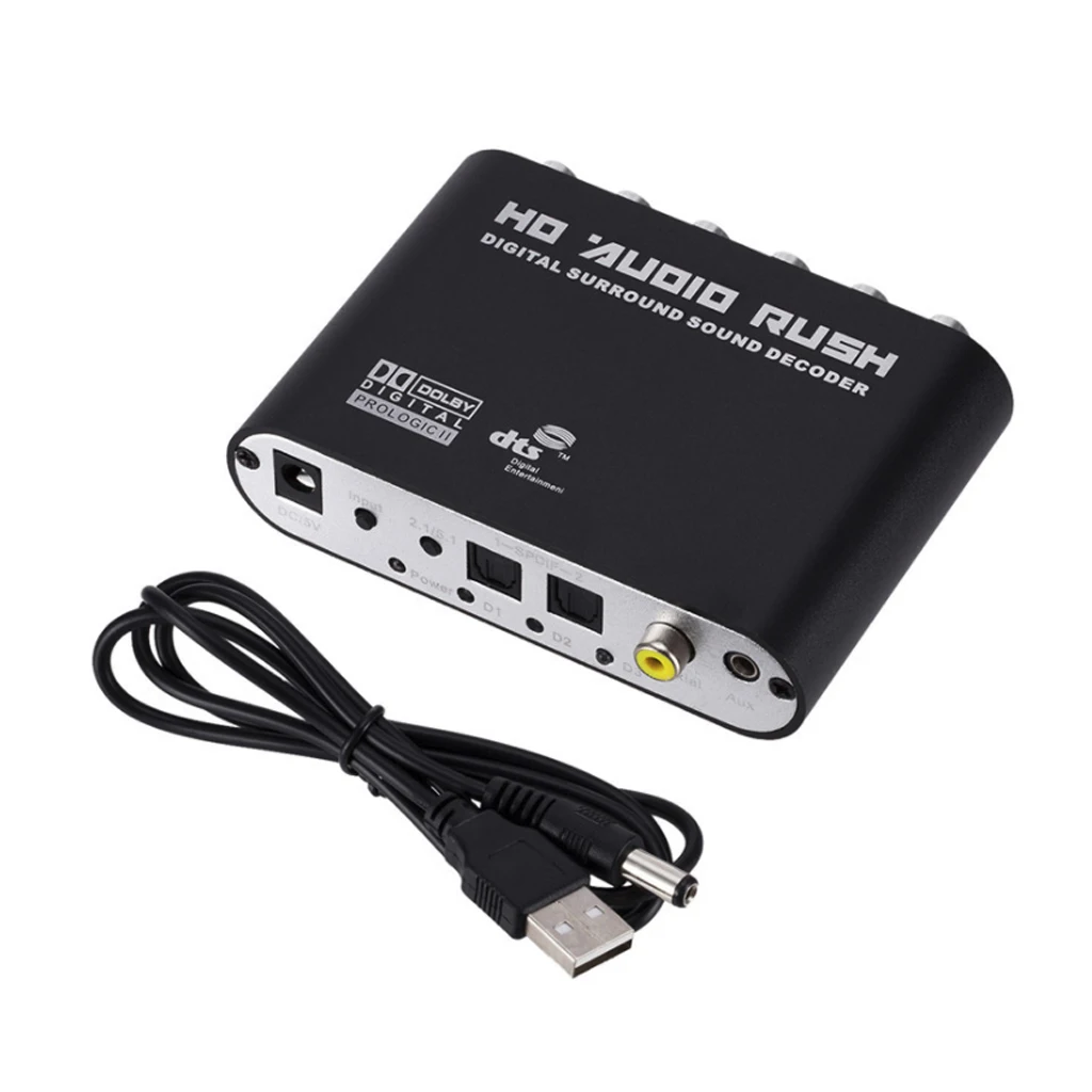 

Digital Surround Sound Decoder 5.1 Channel DTS Dolby AC3 Digital Audio Audio Sound Decoder Converter Amplifier