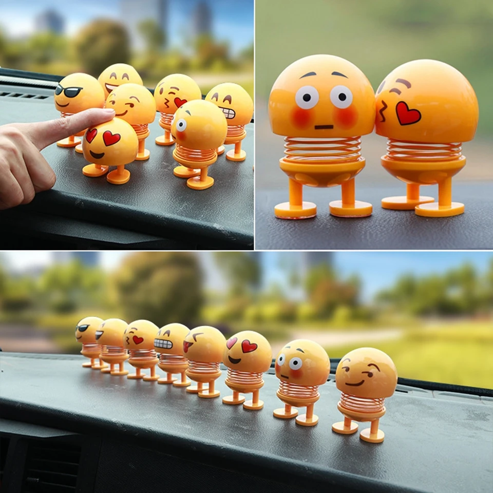 

creative toy spring shake head doll bounce smiling face display DM-10