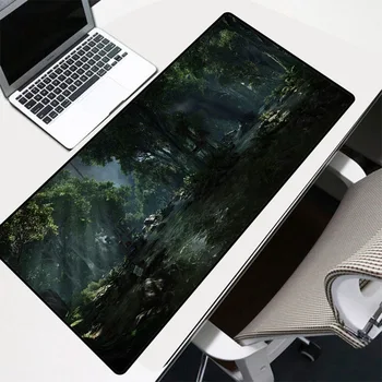

Forest Stream Landscape Large Speed Mouse HD Print Computer Gamer Locking Edge Mousepad XXL Keyboard PC Mice Mats Pad for Csgo